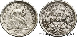 ÉTATS-UNIS D AMÉRIQUE 1 Dime (10 Cents) Liberté assise 1856 Philadelphie
