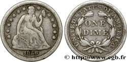 ÉTATS-UNIS D AMÉRIQUE 1 Dime (10 Cents) Liberté assise 1856 Philadelphie