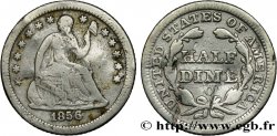 UNITED STATES OF AMERICA 1/2 Dime (5 Cents) Liberté assise variété avec draperie 1856 Nouvelle-Orléans - O