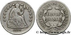 UNITED STATES OF AMERICA 1/2 Dime Liberté assise 1856 Philadelphie