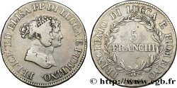 ITALIE - LUCQUES ET PIOMBINO 5 Franchi - Moyens bustes 1805 Florence TB 