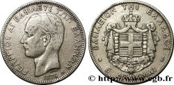 GREECE 5 Drachmes Georges Ier 1876 Paris VF 
