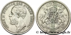 SWEDEN 2 Kronor Oscar II 1880  VF 