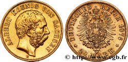 ALLEMAGNE - SAXE 20 Mark Albert 1876 Dresde TTB 