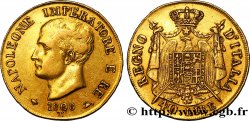 ITALIEN - Königreich Italien - NAPOLÉON I. 40 Lire 1er type 1808 Milan