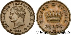 ITALIA - REINO DE ITALIA - NAPOLEóNE I 1 Soldo 1813 Milan EBC 