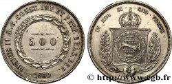 BRÉSIL 500 Reis au nom de l’Empereur Pierre II 1860 