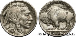 ÉTATS-UNIS D AMÉRIQUE 5 Cents Tête d’indien ou Buffalo 1937 Philadelphie