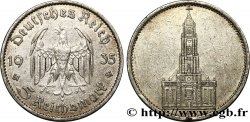 GERMANY 5 Reichsmark église de la garnison de Potsdam 1935 Berlin XF 