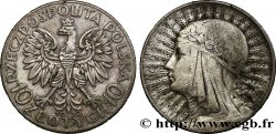 POLAND 10 Zlotych reine Jadwiga 1932 Varsovie VF 