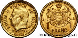 MONACO 1 Franc Louis II / armes (1943) Paris BB 
