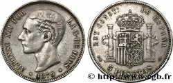 SPAIN 5 Pesetas Alphonse XII 1879 Madrid XF 