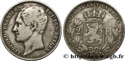 BELGIQUE 2 1/2 Francs grosse tête nue Léopold Ier 1849 Bruxelles