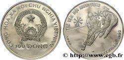 VIET NAM  100 Dong Proof Jeux Olympiques d’hiver Albertville 1992 - Hockey sur glace 1990  SPL 