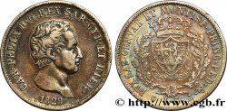 ITALIE - ROYAUME DE SARDAIGNE 5 Lire Charles Félix 1829 Gênes