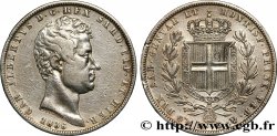 ITALIE - ROYAUME DE SARDAIGNE 5 Lire Charles Albert 1836 Gênes TB+ 