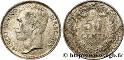 BELGIQUE 50 Centimes Albert Ier légende flamande 1910  SUP 