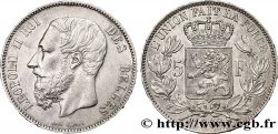 BELGIEN 5 Francs Léopold II  1868 