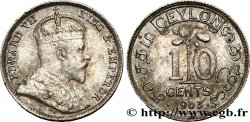 CEYLON 10 Cents Édouard VII 1903 
