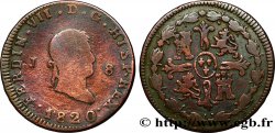 SPAIN 8 Maravedis Ferdinand VII 1820 Jubia F 