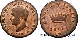 ITALIE - ROYAUME D&nbsp;ITALIE - NAPOLÉON Ier 1 Soldo 1810 Milan TB 