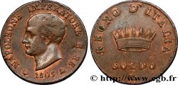 ITALIE - ROYAUME D&nbsp;ITALIE - NAPOLÉON Ier 1 Soldo 1809 Milan TTB 