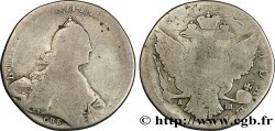 RUSSIE 1 Rouble Catherine II 1772 Saint-Petersbourg B/TB+ 