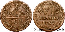 ALLEMAGNE - MUNSTER 6 Pfenning 1762  TTB 