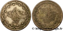 TURQUIE 20 Kurush au nom de Abdul Hamid II AH 1293 an 2 1877 Constantinople