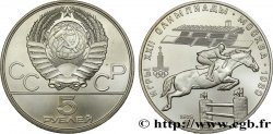 RUSSIA - USSR 5 Roubles URSS Jeux Olympiques de Moscou, jumping équestre 1978 Léningrad