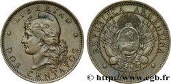 ARGENTINA 2 Centavos emblème / “Liberté” 1891 