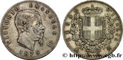 ITALY 5 Lire Victor Emmanuel II 1875 Milan VF 