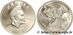 ZAMBIA 10 Kwacha Proof Année internationale de l’enfant 1980 