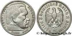 GERMANY 5 Reichsmark Aigle / Maréchal Paul von Hindenburg 1935 Berlin