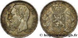 BELGIUM 5 Francs Léopold II tranche A 1872 