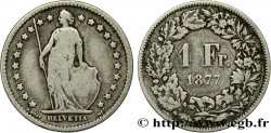 SWITZERLAND 1 Franc Helvetia 1877 Berne