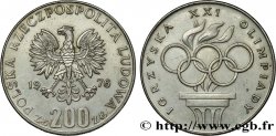 POLAND 200 Zlotych XXI Jeux Olympiques 1976 Varsovie