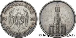 GERMANIA 5 Reichsmark église de la garnison de Potsdam 1935 Berlin