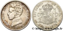 SPAIN 1 Peseta Alphonse XIII 4e type de buste 1903 Madrid