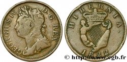 IRELAND REPUBLIC 1/2 Penny Georges IV 1822  VF 