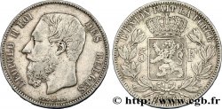 BELGIQUE 5 Francs Léopold II 1870 