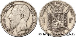 BELGIUM 1 Franc Léopold II légende flamande 1887  VF 