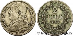 VATICAN ET ÉTATS PONTIFICAUX 2 Lire Pie IX an XXII 1867 Rome