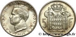MONACO 5 Francs Prince Rainier III 1966 Paris AU 
