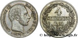 DANEMARK 4 Skilling Christian IX 1874 Copenhague SUP 