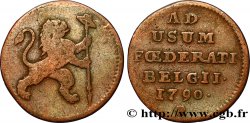BELGIQUE - ÉTATS BELGIQUES UNIS 1 Liard Pays-Bas Autrichiens insurrection de 1790 1790 Bruxelles TB 