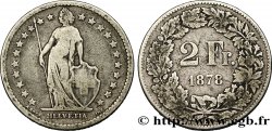 SWITZERLAND 2 Francs Helvetia 1878 Berne VF 