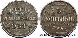 GERMANIA 3 Kopecks Monnaie d’occupation du commandement supérieur du front Est 1916 Berlin BB 