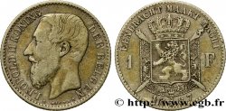 BELGIUM 1 Franc Léopold II légende flamande 1887  VF 