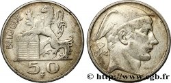BELGIQUE 50 Francs Mercure, légende française 1949 
